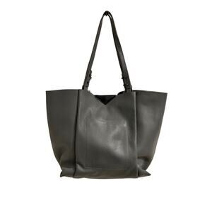 Botkier Gray Leather Tote Bag – Magnet Closure | Boho Luxe Everyday Carry